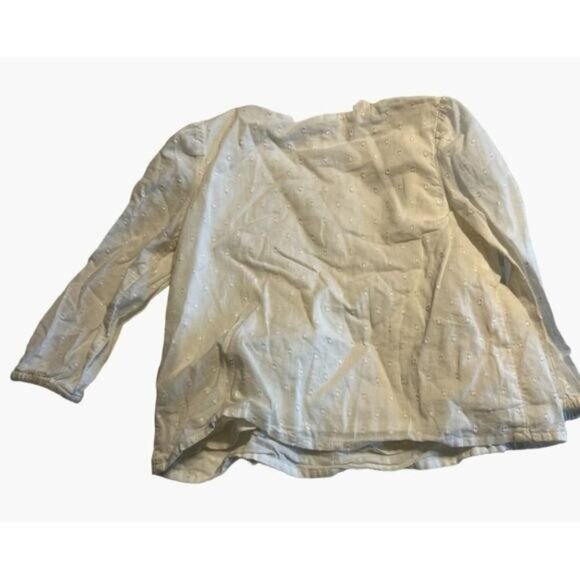 Baby GAP Swiss Dot Eyelet look Top Toddler Girls Size 2 Beige Off White - Picture 2 of 3